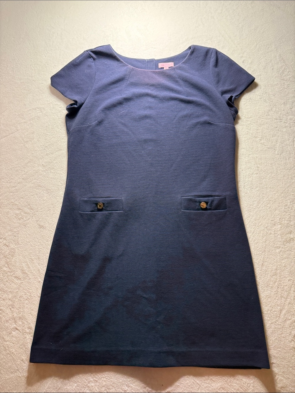 Lilly Pulitzer Navy Short-Sleeve Shift Dress